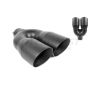 Different Trend Black Powder Coated Dual 4″ Double Wall Parallel DT-25983BK