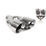Different Trend Hi-Polished Tips Dual 4” Double Wall Staggered Angle Tip Driver Side DT-25983L