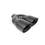 Different Trend Black Powder Coated Dual 4” Double Wall Staggered Angle Tip DT-25983LBK