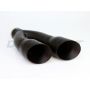 Different Trend Black Powder Coated 4″ Dual Double Wall Sideways Tip DT-30124BK