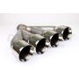 Different Trend Hi-Polished Tips 304 Ss Double Wall Quad Exhaust Tip DT-30229