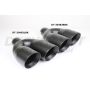 Different Trend Black Powder Coated Dual 4” Double Wall Staggered Angle Tip Driv DT-30483LBK