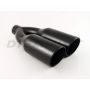 Different Trend Black Powder Coated 5″ Dual Double Wall Rolled Slant DT-30538DLBK