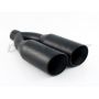 Different Trend Black Powder Coated 5″ Dual Sideways Double Wall Rolled Edge DT-30538DSBK