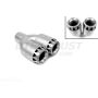 Different Trend Matte Grey Exhaust Tips Matte Grey Dual 3.5” Polished Exhaust Tips DT-25326MG