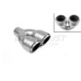 Different Trend Matte Grey Exhaust Tips Matte Grey Dual 3.5” Polished Exhaust Tips DT-25332MG
