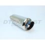 Different Trend Hi-Polished Mufflers 6″ Round – With 4″ Slanted Blue Flame DTM-106S-BF