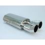 Different Trend Hi-Polished Mufflers Oval With Dual Turn-up DTM-108