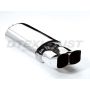 Different Trend Hi-Polished Mufflers Oval With Dual Square Turn-up DTM-118