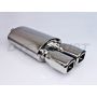 Different Trend Hi-Polished Mufflers Oval With Slanted Dual Double Wall Square DTM-121S