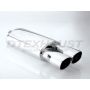 Different Trend Hi-Polished Mufflers Oval With Dual Slanted Double Wall Square DTM-128