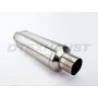 Different Trend Hi-Polished Mufflers 7″ Round Brushed Stainless Steel DTM-135
