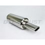 Different Trend Hi-Polished Mufflers 6″ Round W/ Oval Round Slanted DTM-139