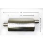Different Trend Hi-Polished Mufflers 12” Body – 2.50” Center/offset DTM-25103FC-12