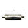 Different Trend Hi-Polished Mufflers 5” Round – 2.50” Center/center DTM-25113