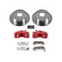 PowerStop KC155-26 Z26 Street Performance Ceramic Brake Pad, Drilled Slotted Rotor, and Caliper Kit