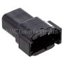 NAMZ MDR-8B Deutsch DTM 8-Position Receptacle w/8 Stamped Terminals & Wedgelock - Black (HD 74108-98BK)
