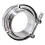 FORTLUFT 4401158 Exhaust V-Band Clamp with Flanges Kit 2.50'' Stainless Steel