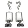 CORSA Performance 21077BLK Corsa 06-13 Chevy Corvette C6 Z06 7.0L / 09-13 ZR1 6.2L Black PVD AxleBack Exhaust w/4.5in Twin Tips