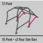 Cusco Safety 21 2-Passenger 12-Point BLK Roll Cage Nissan Skyline R32 Around Dash (S/O-No Cancel)