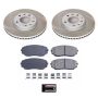 PowerStop SC4676 Semi-Coated Rotor and Low-Dust Ceramic Brake Pad Kit