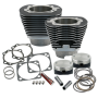 S&S Cycle 910-0226 99-06 BT 4-1/8in Bore Cylinder & Piston Kit - Wrinkle Black