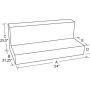Tradesman 86590T Steel L-Shape Liquid Storage Tank Combo (56in. / 90 Gallon Capacity) - White