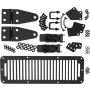 Kentrol 78-95 Jeep CJ/Wrangler YJ Hood Kit With TJ Style Hood Catch - Powdercoat Black