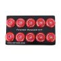 NRG Fender Washer Kit w/Color Matched M6 Bolt Rivets For Plastic (Red) - Set of 10