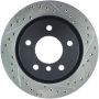 Stoptech 127.34049L Power Slot 00 BMW 323 / 01-07 325 / 99-00 328 Series Rear Left Drilled & Slotted Rotor