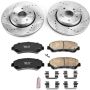 PowerStop K6102 Z23 Daily Driver Carbon-Fiber Ceramic Brake Pad and Drilled & Slotted Rotor Kit