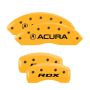 MGP 4 Caliper Covers Engraved Front Acura Rear RDX Yellow Finish Black Char 2016 Acura RDX