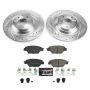 PowerStop K7742 Z23 Daily Driver Carbon-Fiber Ceramic Brake Pad and Drilled & Slotted Rotor Kit