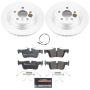 PowerStop ESK7899 Genuine Geomet Coated Rotors, ECE-R90 Brake Pads + Hardware Kit