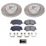 PowerStop SC6499 Semi-Coated Rotor and Low-Dust Ceramic Brake Pad Kit