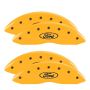 MGP 10120SFRDYL 4 Caliper Covers Engraved Front & Rear Oval logo/Ford Yellow finish black ch