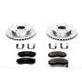 PowerStop K1214 Z23 Daily Driver Carbon-Fiber Ceramic Brake Pad and Drilled & Slotted Rotor Kit