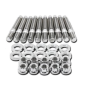 BLOX Racing SUS303 Stainless Steel Manifold Stud Kit M8 x 1.25mm 65mm in Length - 8-piece