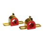 Prothane 19-1217 Universal 90 Deg Greasable Sway Bar Bushings - 29MM - Type B Bracket - Red