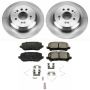 PowerStop KOE7727 OE Stock Replacement Low-Dust Ceramic Brake Pad and Rotor Kit