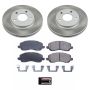PowerStop SC2992 Semi-Coated Rotor and Low-Dust Ceramic Brake Pad Kit