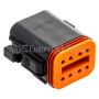 NAMZ DP-8B Deutsch DT Series 8-Wire Plug & Wedgelock - Black (Repl. HD 72118-94BK)