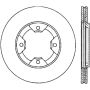 Stoptech 127.42034R Power Slot 84-85 Nissan 300ZX Slotted & Drilled Right Front Rotor