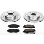 PowerStop K1239 Z23 Daily Driver Carbon-Fiber Ceramic Brake Pad and Drilled & Slotted Rotor Kit