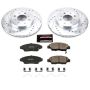 PowerStop K7032 Z23 Daily Driver Carbon-Fiber Ceramic Brake Pad and Drilled & Slotted Rotor Kit