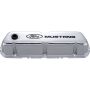 Ford Racing 302-100 Ford Mustang Logo Stamped Steel Chrome Valve Covers