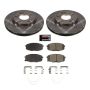PowerStop KOE8749 OE Stock Replacement Low-Dust Ceramic Brake Pad and Rotor Kit