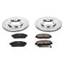 PowerStop K3164 Z23 Daily Driver Carbon-Fiber Ceramic Brake Pad and Drilled & Slotted Rotor Kit