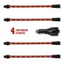 XKGLOW XK041004-R XK Glow Single Color  UnderglowLED Accent Light Car/Truck Kit Red - 4x8In