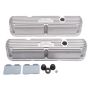 EDELBROCK EDE41769 Valve Cover Kit Classic Finned SBM LA